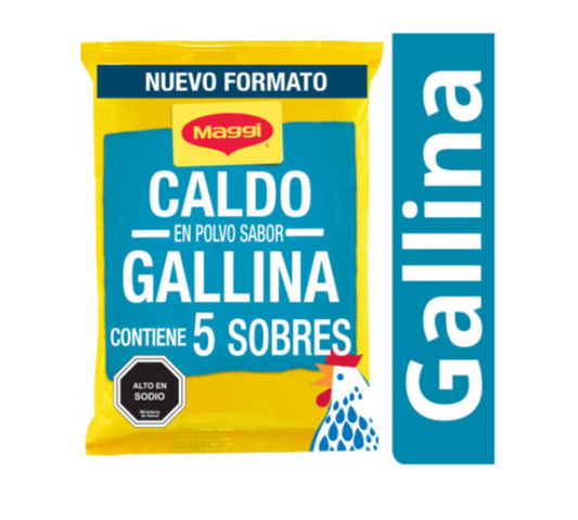 Caldo de Gallina en polvo pack 5 sobres Maggi