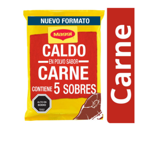 Caldo de Carne en polvo pack 5 sobres Maggi
