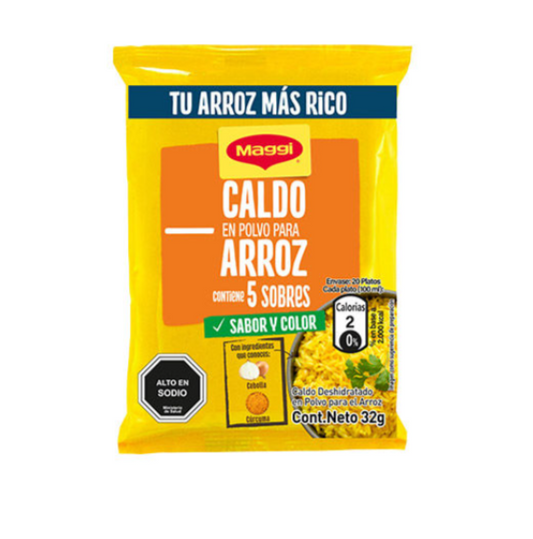 Caldo para arroz en polvo pack 5 sobres Maggi