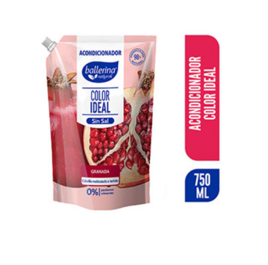 Acondicionador Sin sal granada 750ml Ballerina