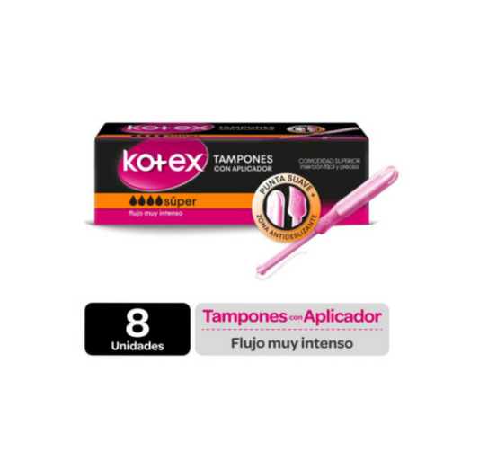 Tapones super plus 8un Kotex