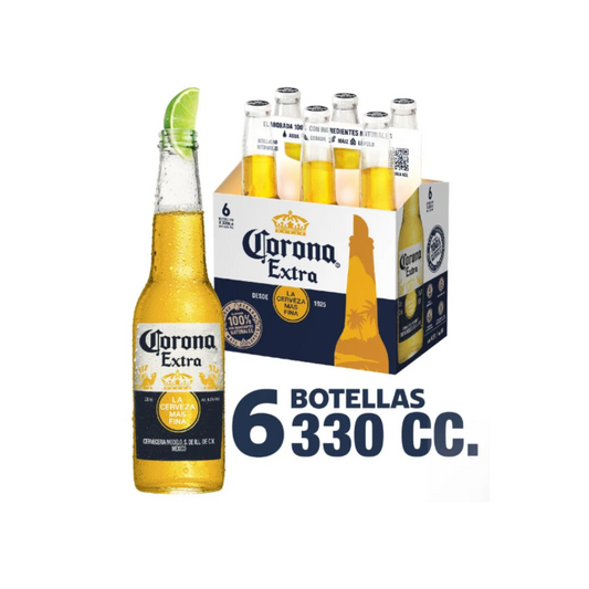 Pack 6 un. Cerveza Corona Lager 4.5° 330 cc