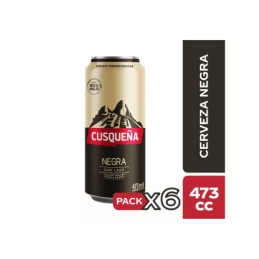 Pack 6 un. Cerveza Cusqueña Negra 5.6° 473 cc